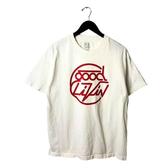 Good Livin T Shirt Classic Modern Graphic Tee Short Sleeve 100% Cotton Solid L - Picture 1 of 8